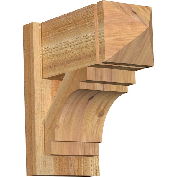 Ekena Millwork Merced Arts & Crafts Rough Sawn Outlooker, Western Red Cedar, 8"W x 16"D x 16"H OUT08X16X16MRC03RWR - main